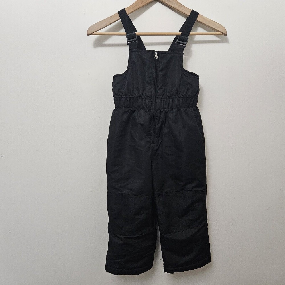 HEALTHTEX Kid's Black Snow Winter Overalls One Piece Adjustable Straps Size 3T
